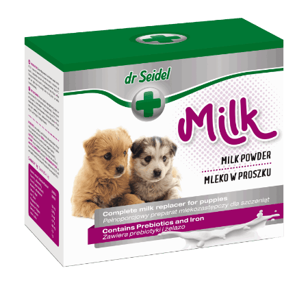 Complete milk replacer for puppies without feeding accessories