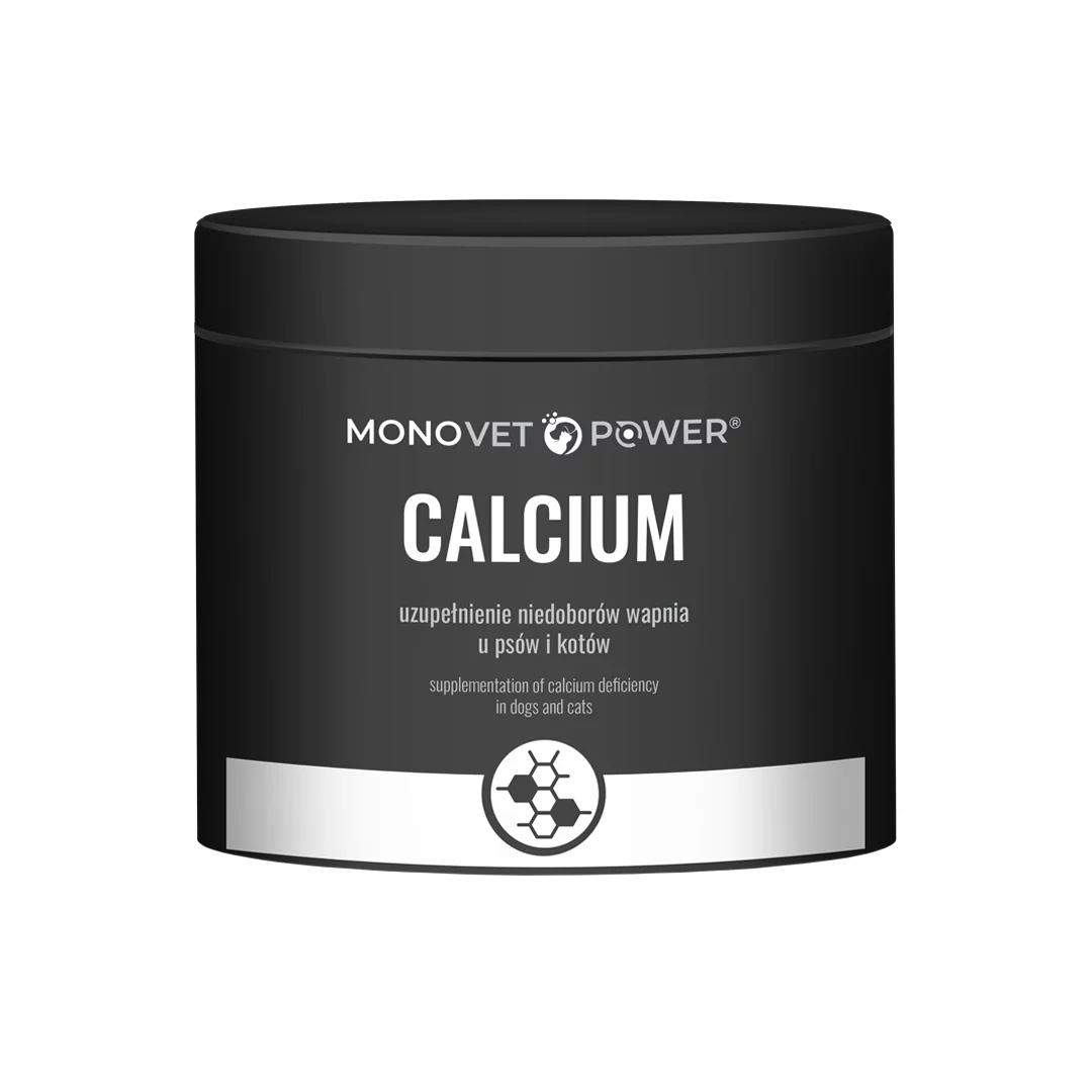 MONOVET POWER® – CALCIUM – powder product for calcium supplementation for dogs and cats 120 g