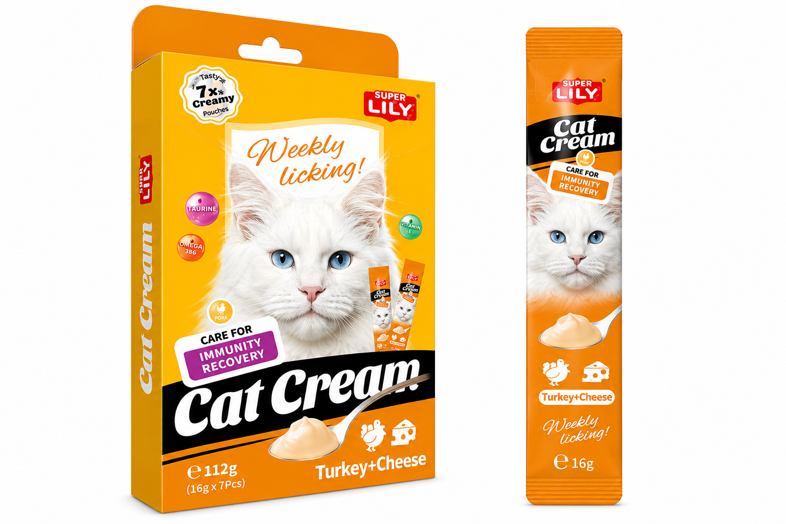 Super Lily Cat Cream – Turkey & Cheese Flavor