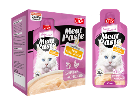 Super Lily Meat Paste Shrimp & Chicken Cat Treat 50g