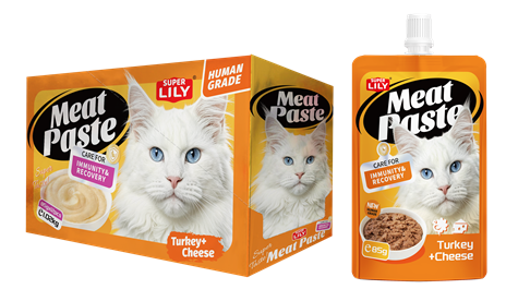 Super Lily Meat Paste Turkey & Cheese Cat Treat 85g