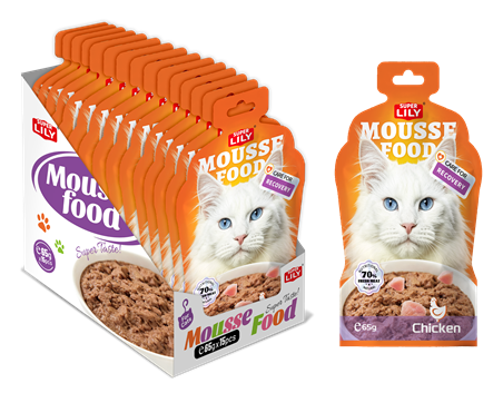 Super Lily Mousse Food Chicken Cat Food 65g