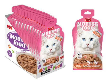 Super Lily Mousse Food Shrimp & Chicken Cat Food 65g