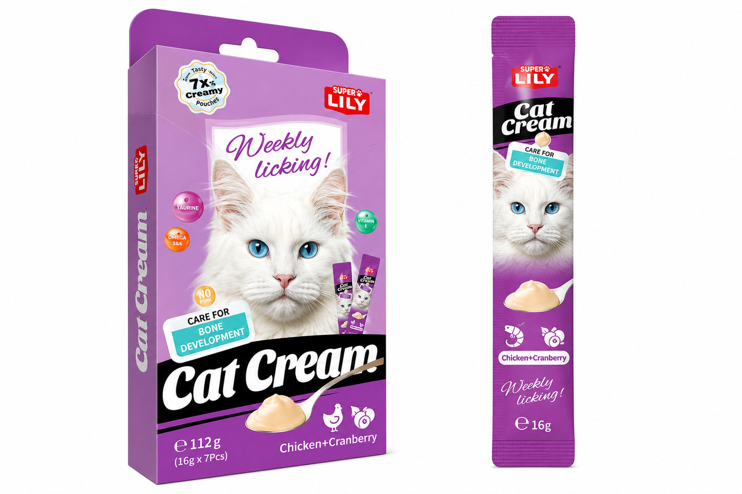 Super Lily Cat Cream – Chicken & Cranberry Flavor