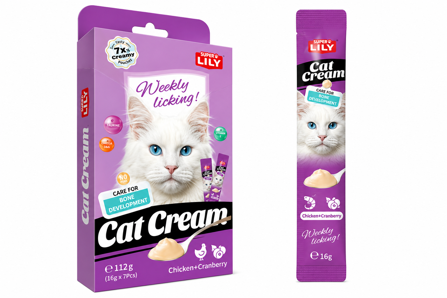 Super Lily Cat Cream – Chicken & Cranberry Flavor